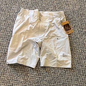 FNTECH Men's Light Gray Cargo Shorts